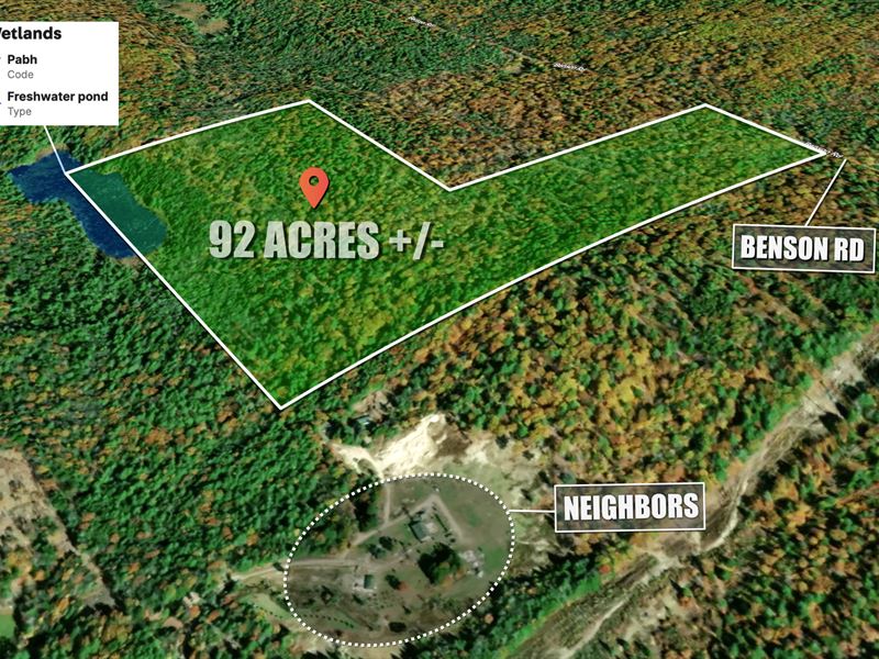 92 Acres Lot in Richmond, NH : Richmond : Cheshire County : New Hampshire