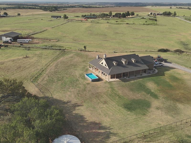 Custom Home on 75 Acres : Hinton : Canadian County : Oklahoma