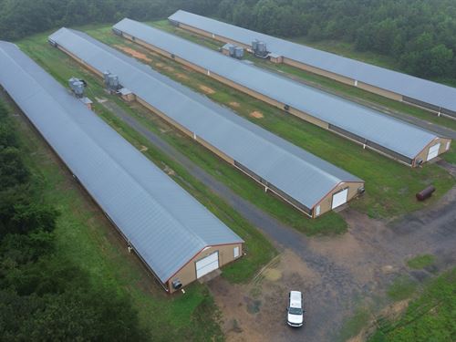 4 House Broiler Poultry Farm : Resaca : Gordon County : Georgia