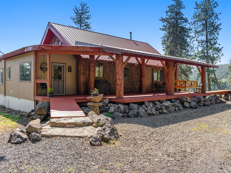 245 Jack Pine Off Grid Cabin : Cottonwood : Idaho County : Idaho