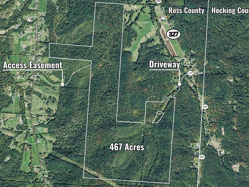 St Rt 327, 467 Acres : Laurelville : Ross County : Ohio