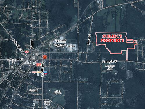 49.7 AC Near Downtown Barnesville : Barnesville : Lamar County : Georgia