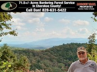 71.55 Acres Bordering U.S. Fores : Murphy : Cherokee County : North Carolina