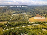 Upper Twin Rd, 34 Acres : South Salem : Ross County : Ohio