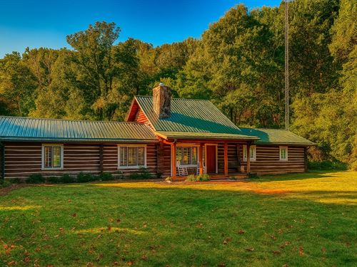Secluded Log Home on 30 Acres Warre : Williamsport : Warren County : Indiana