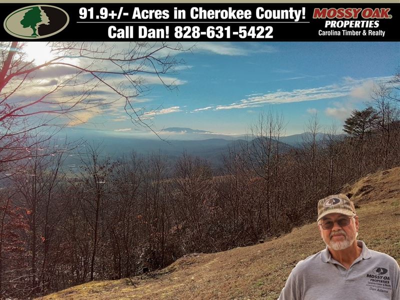 91.94 Unrestricted Acres in Murphy : Murphy : Cherokee County : North Carolina