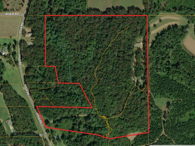 43 Acres with Home Place in Elmo : Titus : Elmore County : Alabama