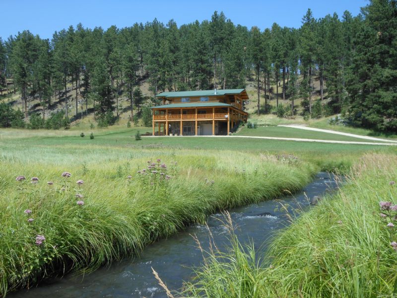Log Home On Box Elder Creek : Nemo : Lawrence County : South Dakota